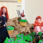 Braves birthday cup cakes