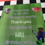 Mine craft birthday party captions