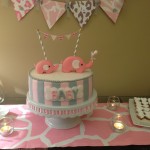 Pink and gray Elphant baby shower (10)