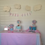 Hot Balloon themed baby shower sweet table