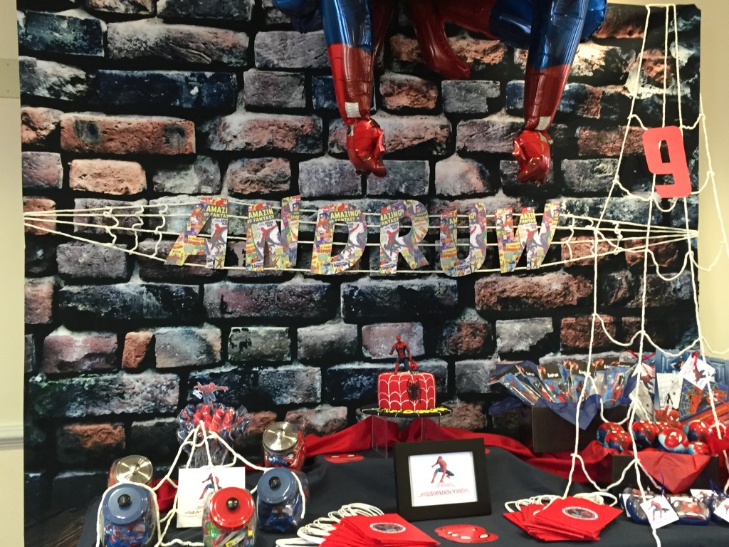 Spiderman birthday party customized idea